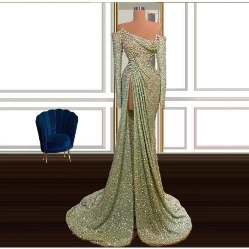 Off-The-Shoulder Long Sleeves Prom Dresses robes de Cocktail Dresses for Women Party Vestidos Formales