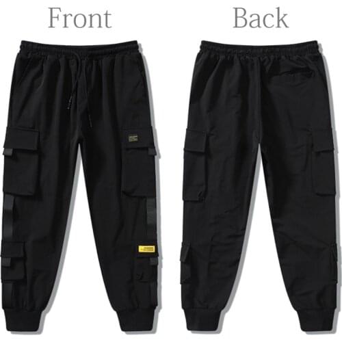 Cotton Harem Pants Men Solid Elastic Waist Streetwear Joggers 2021 New Baggy Drop-crotch Pants Casual Trousers Men Dropshipping