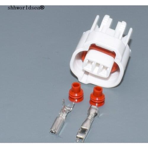 Shhworldsea 2Pin/way Car Waterproof Wire Connector plug 2.0mm Auto Waterproof Electrical connector kit forfog lamp plug for SGMW