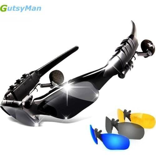 GutsyMan Sports Stereo Wireless Bluetooth 4.1 Headset Telephone Polarized Driving Mountaineering Sunglasses Cycling Eyes Glasses