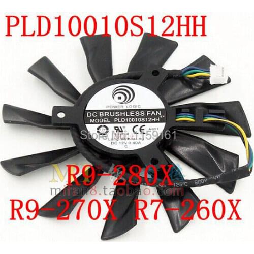 Free Shipping PLD10010S12HH 94mm MSI R9-280X R9-270X R7-260X graphics card fan