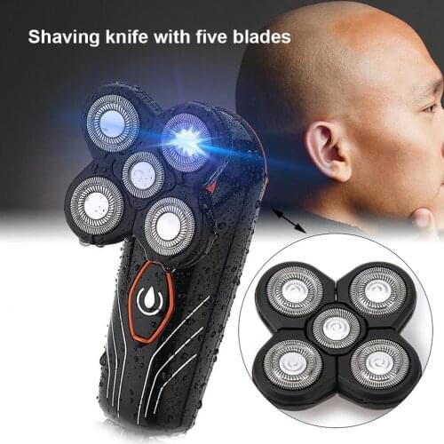 5 Head Waterproof Floating Shaving Blade Razor Head Men Electric Shaver Replacement Head Five Ring Shaver Head
