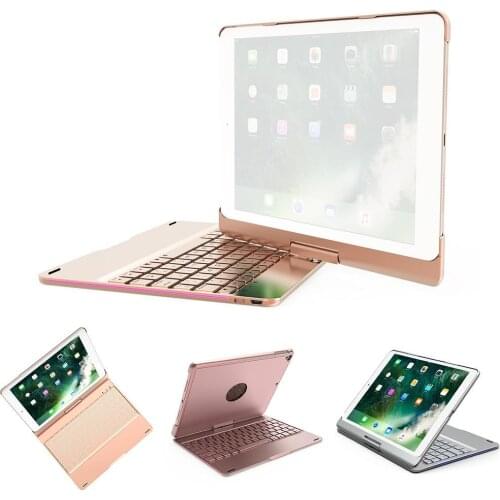 Rotating Breathing Light Bluetooth Keyboard for New iPad 2018/2017 Pro 9.7/Air2