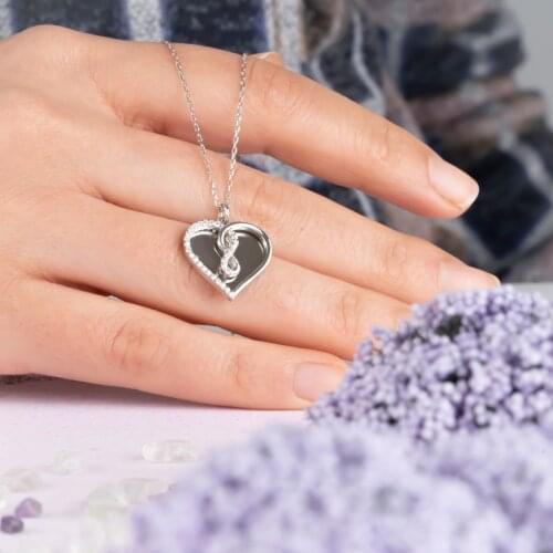 High quality 925 sterling silver necklace heart womens necklace zircon Creative Clavicle Chain Gorgeous Gift
