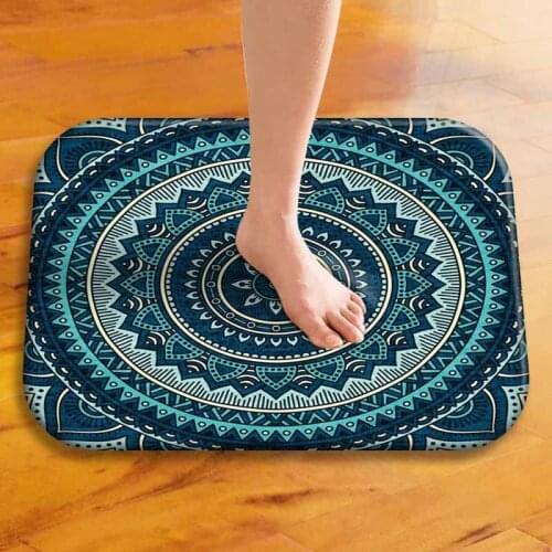 Suede Anti-slip Bath mat Bathroom kitchen bedroon floor mat Mediterranean Home Entrance kids prayer mat 40*60cm DD-0036