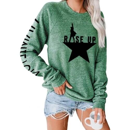 Women Autumn Fashion Print Long Sleeve O-Neck Sweatshirt Pullover Blouse Top