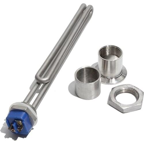 1 Inch BSP/DN25 Thread 304 SUS Foldback Screw In Electric Water Heater Element with Accessories 1KW/2KW/3KW/4KW/6KW