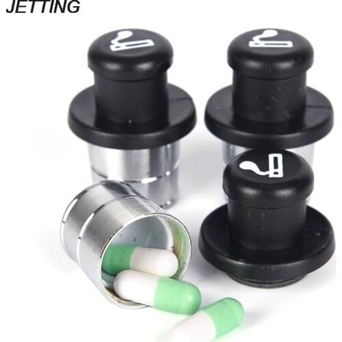 1PC Car Lighter Shaped Metal Safe Secret Stash Diversion Pill Box Container Pill Splitters