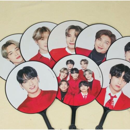 10Pcs/lot Kpop Map Of The Soul One Hand Fan SUGA JIMIN V JUNGKOOK RM JHOPE JIN Album Fans Toy Gift Collection 29.5cm