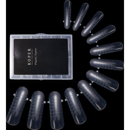 120 Pcs Crystal Quick Building Mold Nail Tips Dual Form False Nails Reusable Clear Manicure Tools for Extension Gel Nail Art