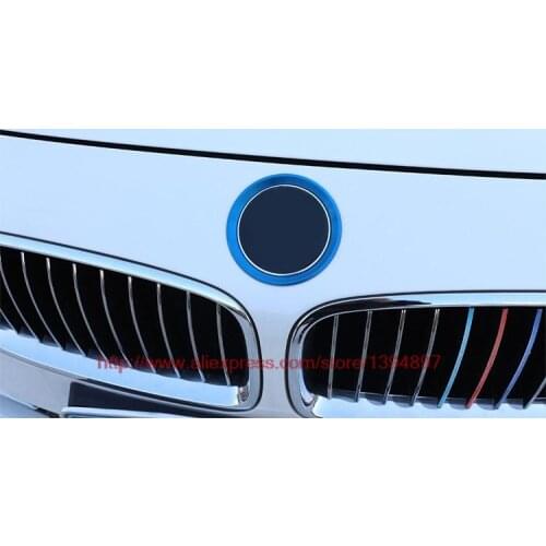 2pcs Stainless Steel Car front logo+rear logo decorative ring for BMW M3 M4 F30 F31 F32 F34 F32 F82