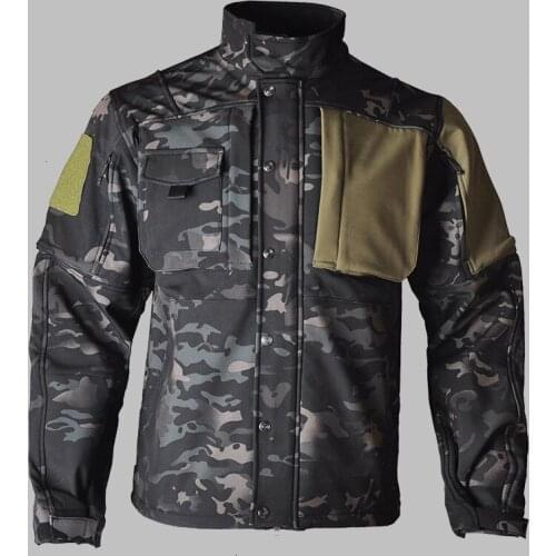 4XL Big Size Mens Tactical Jacket Outdoor Warm Waterproof Hiking Training Military Tops Winter Thermal Soft Shell Windproof Coat