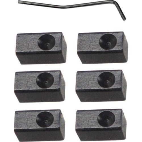 7 Pieces Electric Guitar Parts: 6 Pieces Guitar Tremolo Bridge Saddle Clamp Pressure Lock String Insert Block & 1 Pieces Direct
