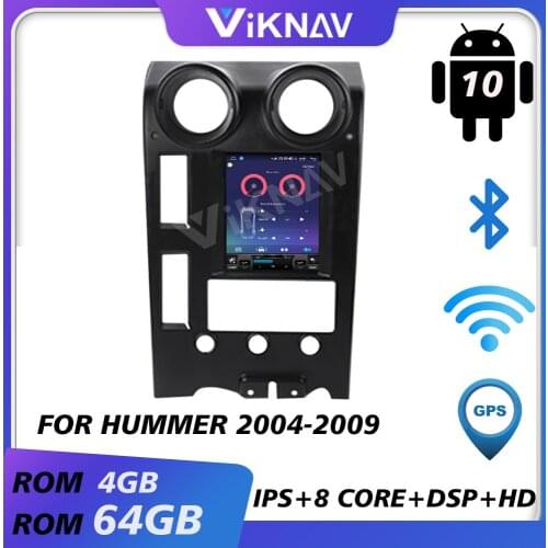 Car gps navi video multimedia player for hummer h2 2004-2009 android auto radio car audio tape recorder touch vertical screen