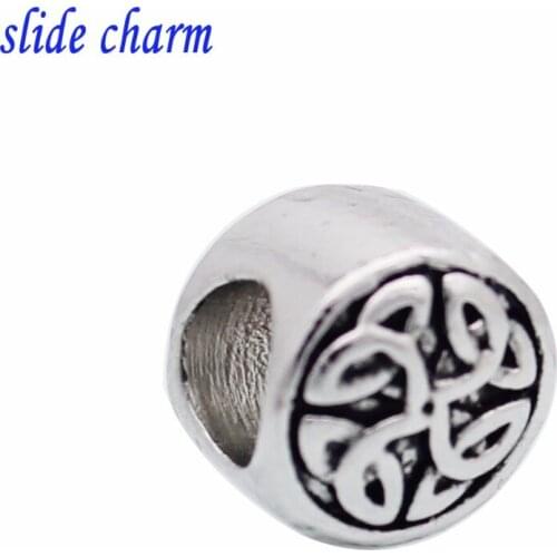 Free shipping black and white classic European and American popular personality simple antique charm beads fit Pandora bracelet