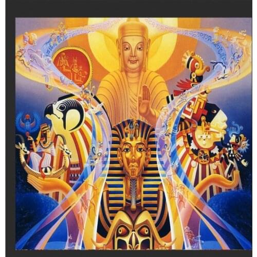 Wellyu Egyptian Pharaoh Sakyamuni Buddha exotic culture European style wall custom large fresco wallpaper papel de parede