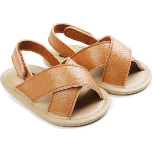 Newborn Baby Boy Girl Soft Sole Shoes Summer PU Leather Sandals Toddlers Children Trainers 0-18 Months