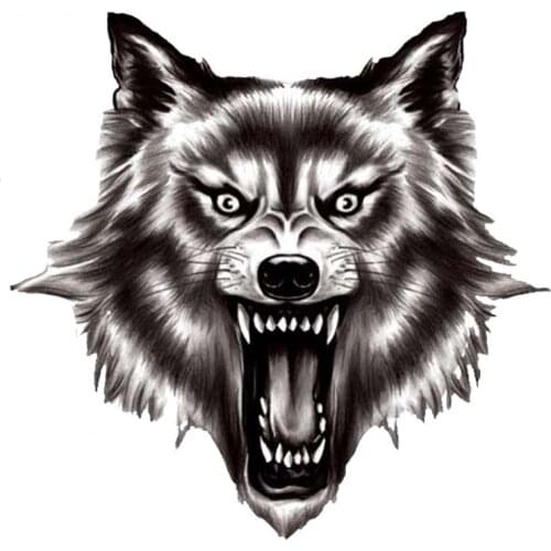 Fuzhen Boutique Decals Exterior Accessorie Personality Car Sticker A Ferocious Wolf Quality Vinyl Decal Motorcycle PVC 13cm