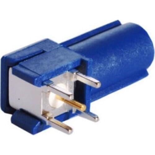 C Blue SMB Male Plug Solder PCB Board Mount For RF Communications System 4 Pin Plugboard