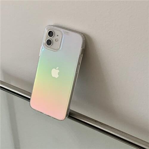 Luxury Transaprent Gradient Phone Case For iPhone 12 Pro Max Mini 11 Pro Max X Xs Max Xr 7 8 Plus SE2020 Shockproof