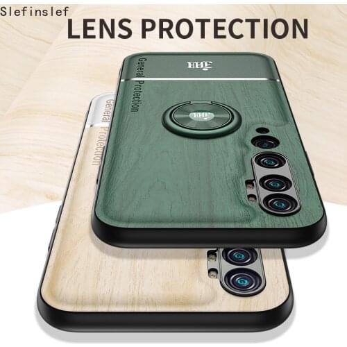 For Xiaomi Redmi Mi Note 10 Pro CC9 Pro10 Ultra Redmi 8 pro 9T Case Luxury Fabric Wood Magnetic Car Ring Soft Hard Phone Cover