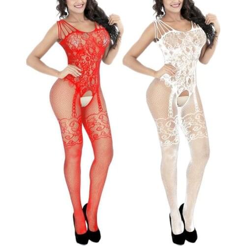 Pantyhose Bodysuit Babydoll Dress Underwear Sexy Women Fishnet Size Bodysuit Body Mesh Black Lingerie Stockings Plus Bustie