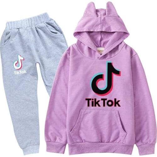 TIK TOK Clothing Sets Children Birthday suit Boys Tracksuits Kids princess Sport Suits Hoodies Top +Pants 2pcs Set