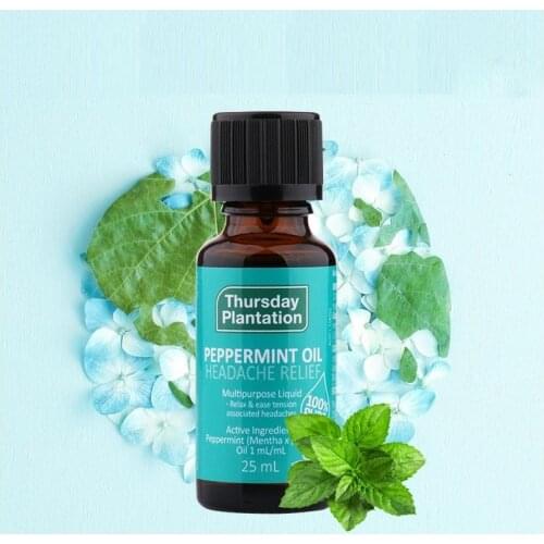 Thursday Peppermint Oil Invigorating Essential Oil for Aromatherapy Soothes Cough Cold Relief of Digestive Headaches Respiratory