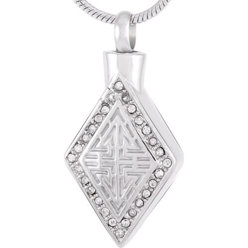 MJD9218 Memorial Jewelry Crystal Cremation Urn Pendant Locket for Ashes Keepsake