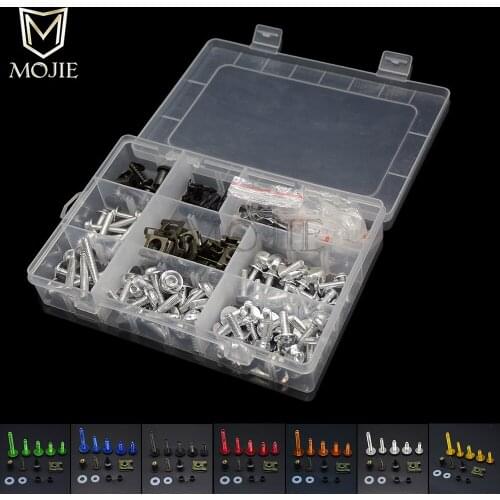 Motorcycle Fairing Bolts Aluminum Spire Speed Fastener Clips Screw Spring Bolts Nuts For Kawasaki KLX110L KLX140 KLX140L KLX250