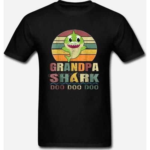 Men Funny T Shirt Fashion tshirt Grandpa Shark Doo Doo Doo Vintage Version Women t-shirt