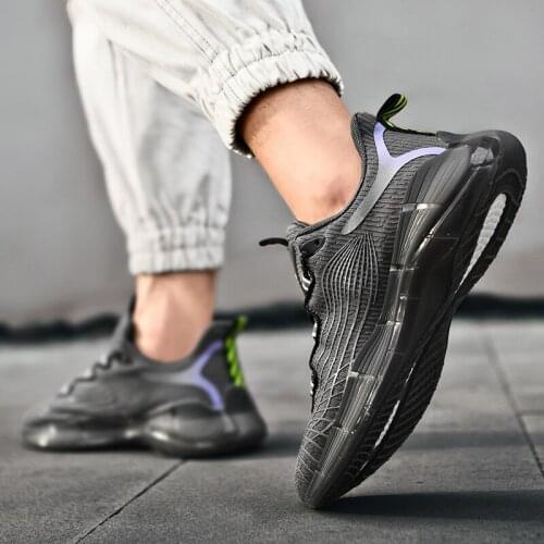 New Mens Sneakers Breathable Running Shoes Personality Vamp Reflective Design Outdoor Sports Shoes Jogging Shoes Zapatillas