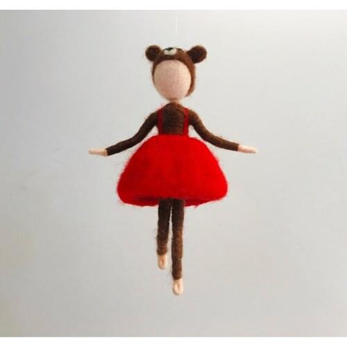 Fairy Needle Felting Kit for Beginners 15 cm Height Handmade Wool for Felting Needlework Felt Craft Kits Video Instruction