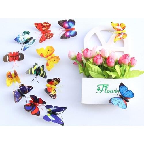 Wall Stickers Butterflies Decoration In The Nursery on The Refrigerator Cabinet 3d Home Mural Living Childrens Room Accessories