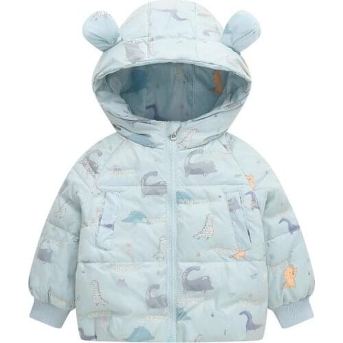 2021 new autumn and winter childrens baby warm down jackets for boys and girls outer wear fashionable jackets hooded thick clot
