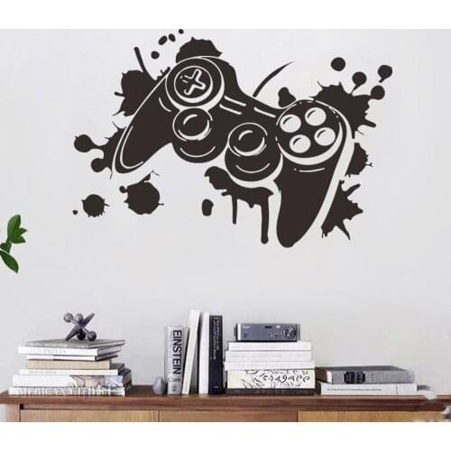 New Game Gamepad Vinyl Wall Sticker Decals for Kids Room Decoration Nursery Boys Gaming Room Decor Stickers Decals Poster