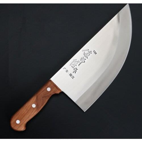 GTJ 4Cr13 Stainless Steel Slaughter Knife Big Size Pork Knife Split Handmade Forged Pig Sheep Slicing Knives Cleaver Knife
