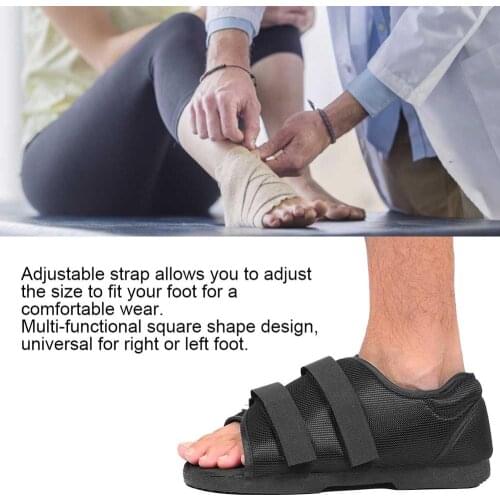 Adjustable Medical Walking Boot With Straps Post Injury Surgical Foot Cast Durable Toe Orthopedic Support Brace Fracture Recover