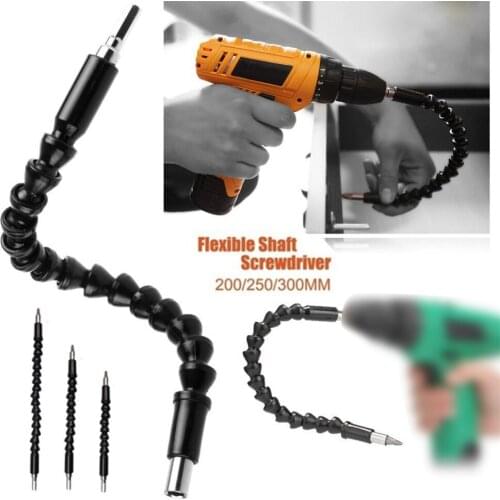 Screwdriver Drill Bit Shaft Connecting Link Extention Holder 200/250/300 MM Hexagonal Drill 180-degree Turning Tools