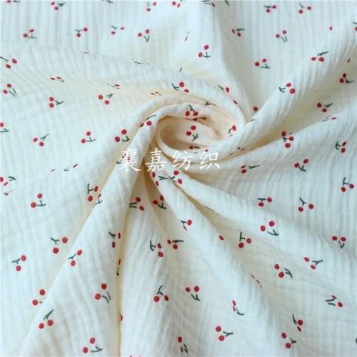 Hipster Cherry Printed Pajamas Fabric