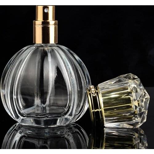 Portable Transparent Refillable Atomizer Spray Perfume Glass Empty Bottle for Travel Home rangement