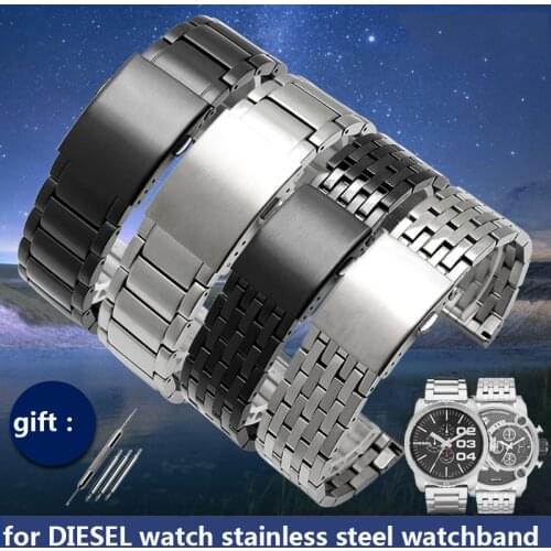 Fit diesel DZ4316 DZ7395 DZ7305 DZ7330 4358 watch 24mm 26mm 28mm 30mm hight quality duty stainless steel strap for men watchband