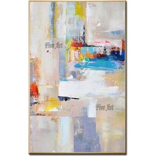 Modern Abstract Colorful Wall Hanging Paintings Picture Art Handmade Latest Abstract Canvas Oil Painting Art Textured Design