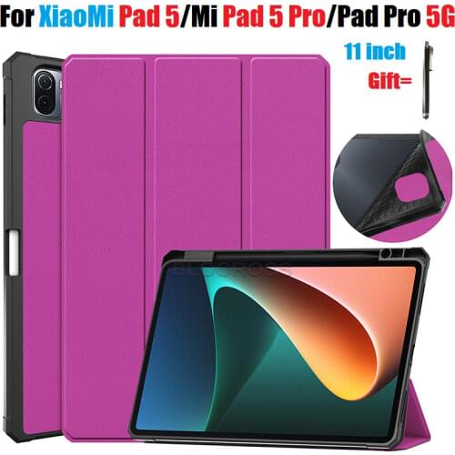 Smart Case for Xiaomi Pad 5/Pad 5 Pro 2021 11.0'' mipad 5 pro 5G Cover Funda Tablet Auto Sleep Wake up Folding Stand Coque Shell