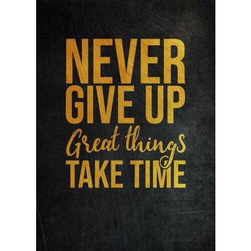 Unique Gift Business Inspiration Canvas Posters Motivation Quotes Painting Never Give Up Pictures Stretched Wall Decor Posters