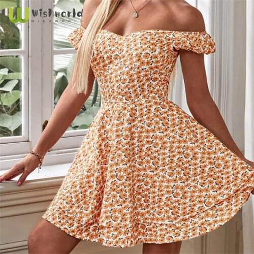 Wishworld Off-the-shoulder Summer Dresses