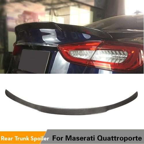 Rear Trunk Spoiler Boot Lip Wing For Maserati Quattroporte 2013 - 2019 Carbon Fiber Rear Trunk Spoiler Boot Lip Wing