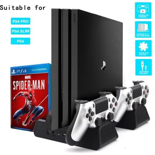 PS4 Controller Charger Dual For Sony Playstation 4 / PS4 Slim / PS4 PRO Vertical Cooling Stand Charging Station PS4 Accesories