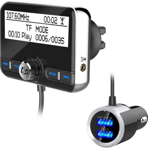 2.4-inch Car DAB Digital Radio Adapter Car MP3 Bluetooth FM Transmitter Dab002