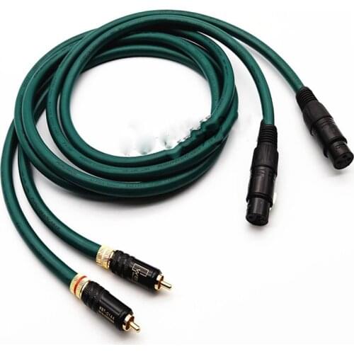 1 pair FA-220 Hifi XLR Female to RCA Male Cable High Purity OCC Hifi 2 Rca to 2 Xlr Cable